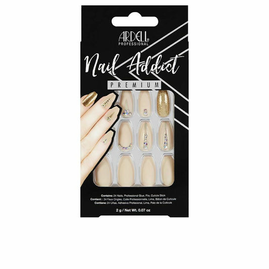 False nails Ardell Nail Addict Nude Jeweled (24 pcs)