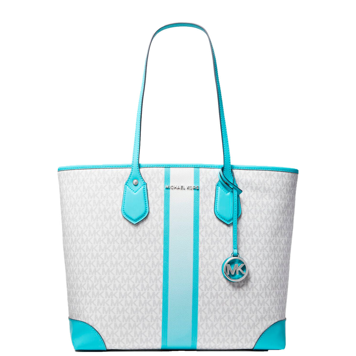 Damen Handtasche Michael Kors 30S2SV0T3V-OCEAN-BLUE-MULTI Grau 35 x 30 x 17 cm