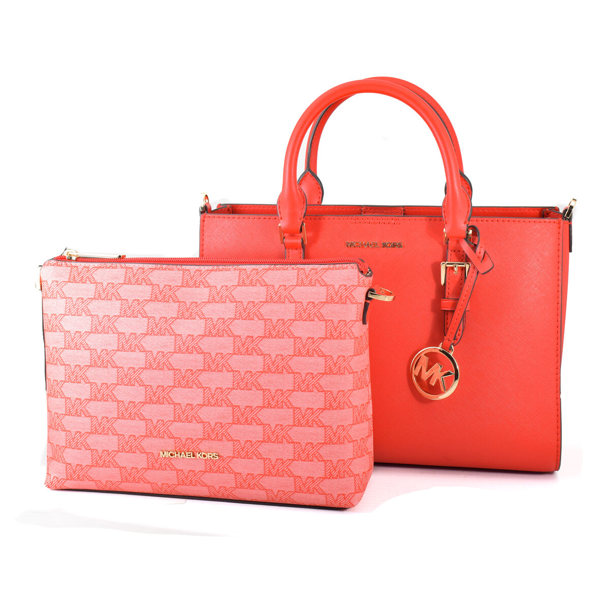 Damen Handtasche Michael Kors CHARLOTE Rot 30 x 20 x 12 cm