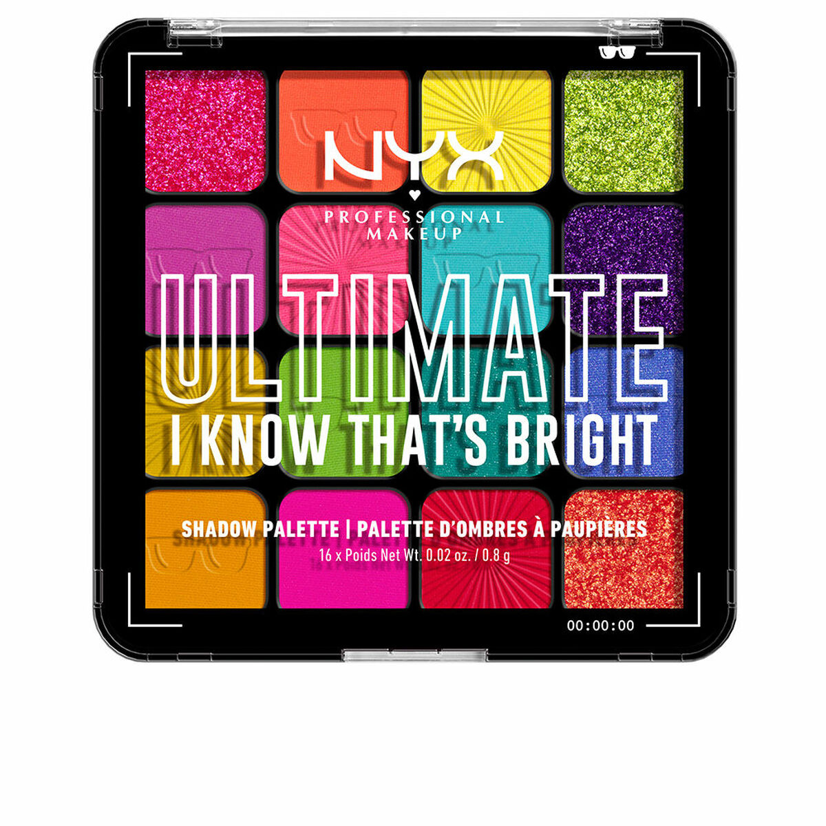 Lidschattenpalette NYX Ultimate #I know that's bright 16 x 0,83 g