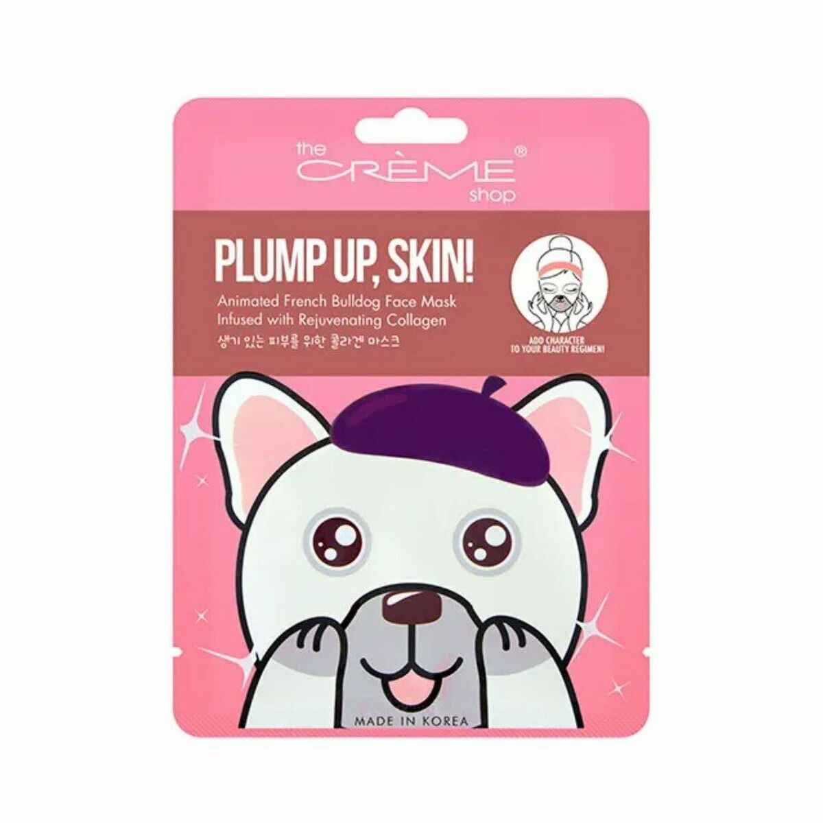 Facial Mask The Crème Shop Plump Up French Bulldog (25 g) The Crème Shop