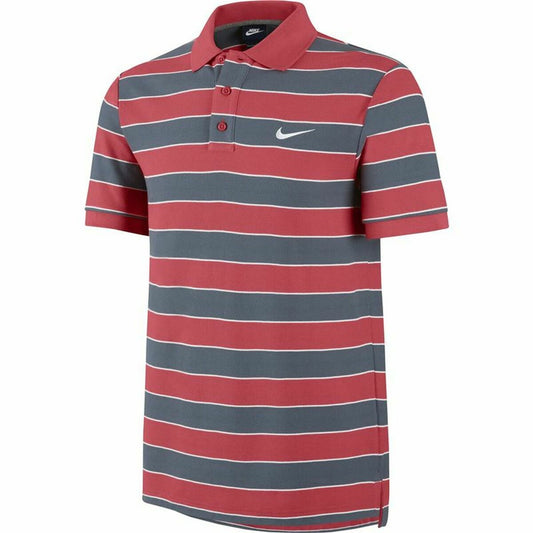 Kurzarm-Poloshirt für Herren Nike Matchup Stripe 2 Grau Rot