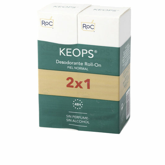 Roll-On-Deodorant Roc Keops On Piel Normal Normale Haut 30 ml x 2