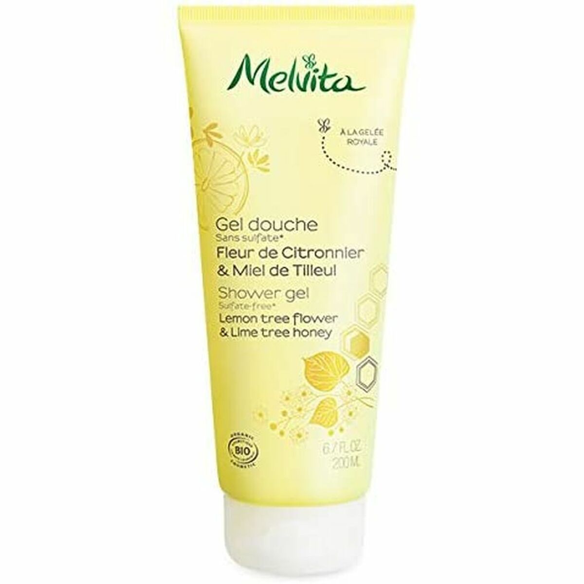 Duschgel Fleur de Citronnier &amp; Miel de Tilleul Melvita Gels Ducha Mieles Y Flores 200 ml