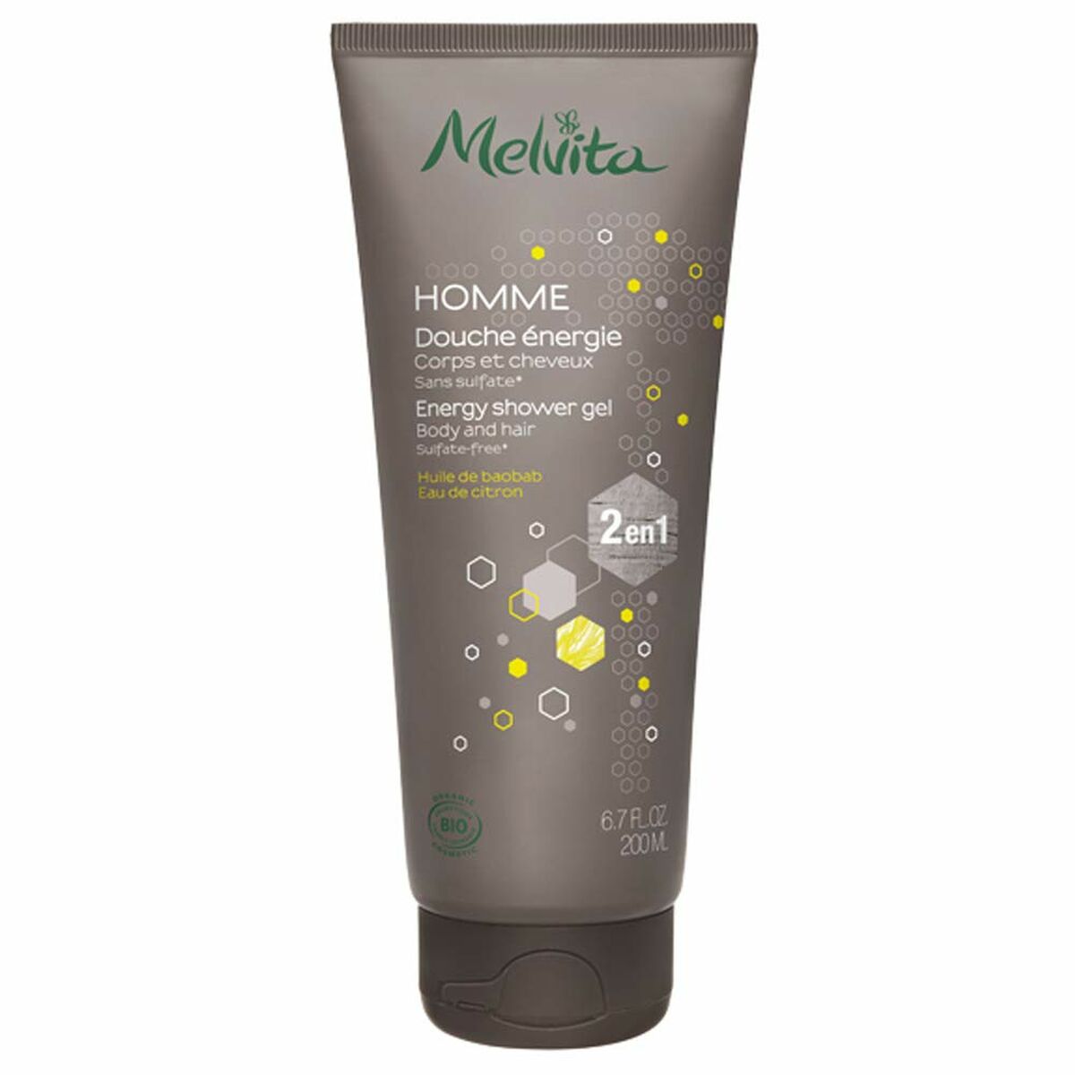 2-in-1 Gel und Shampoo Melvita MELVITA HOMME 200 ml Energizing