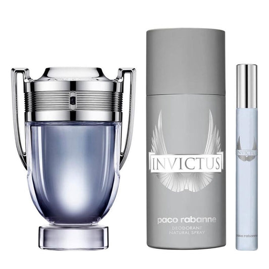 Men's Perfume Set Paco Rabanne 3 Pieces Invictus Paco Rabanne