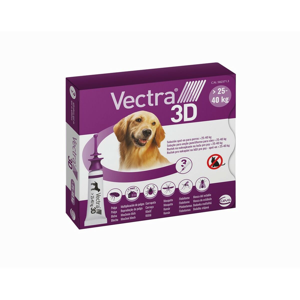 Pipette for Dogs Ceva 3D L 25-40 Kg 3 Units