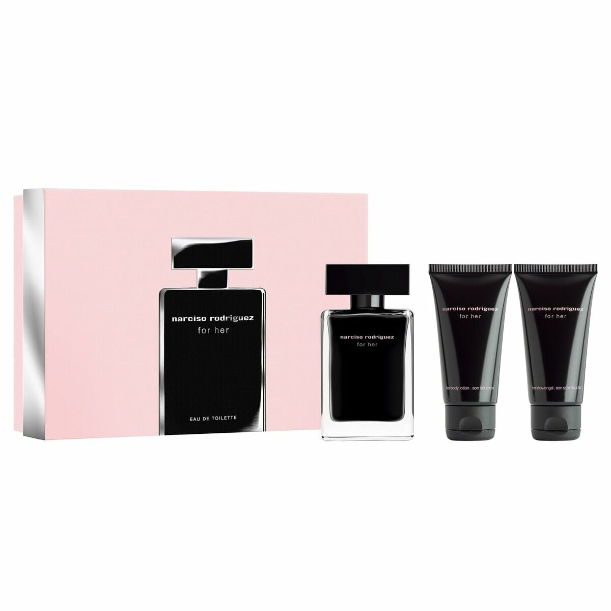 Women's Perfume Set Narciso Rodriguez For Her EDT 3 Pieces Narciso Rodriguez