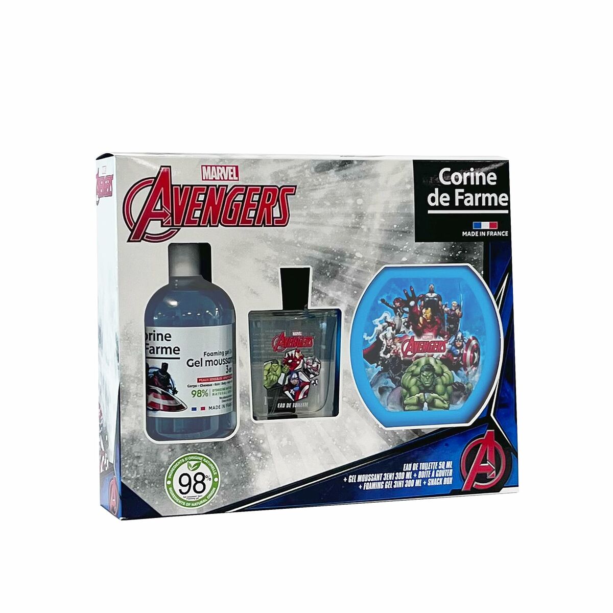 Children's Perfume Corine de Farme Avengers 50 EDT 300 ml 3 Pieces Corine de Farme