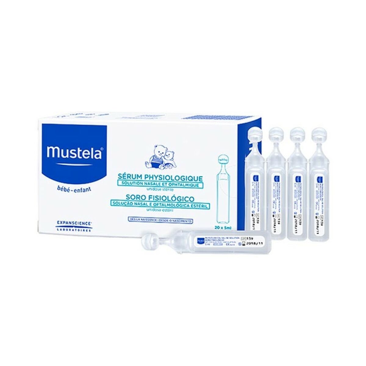 Kochsalzlösung Mustela Einzeldosis (20 x 5 ml)