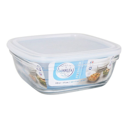 Lunchbox Freshbox Transparent Quadratisch Mit Deckel (17 cm) (17 x 17 x 6 cm) (17 cm)