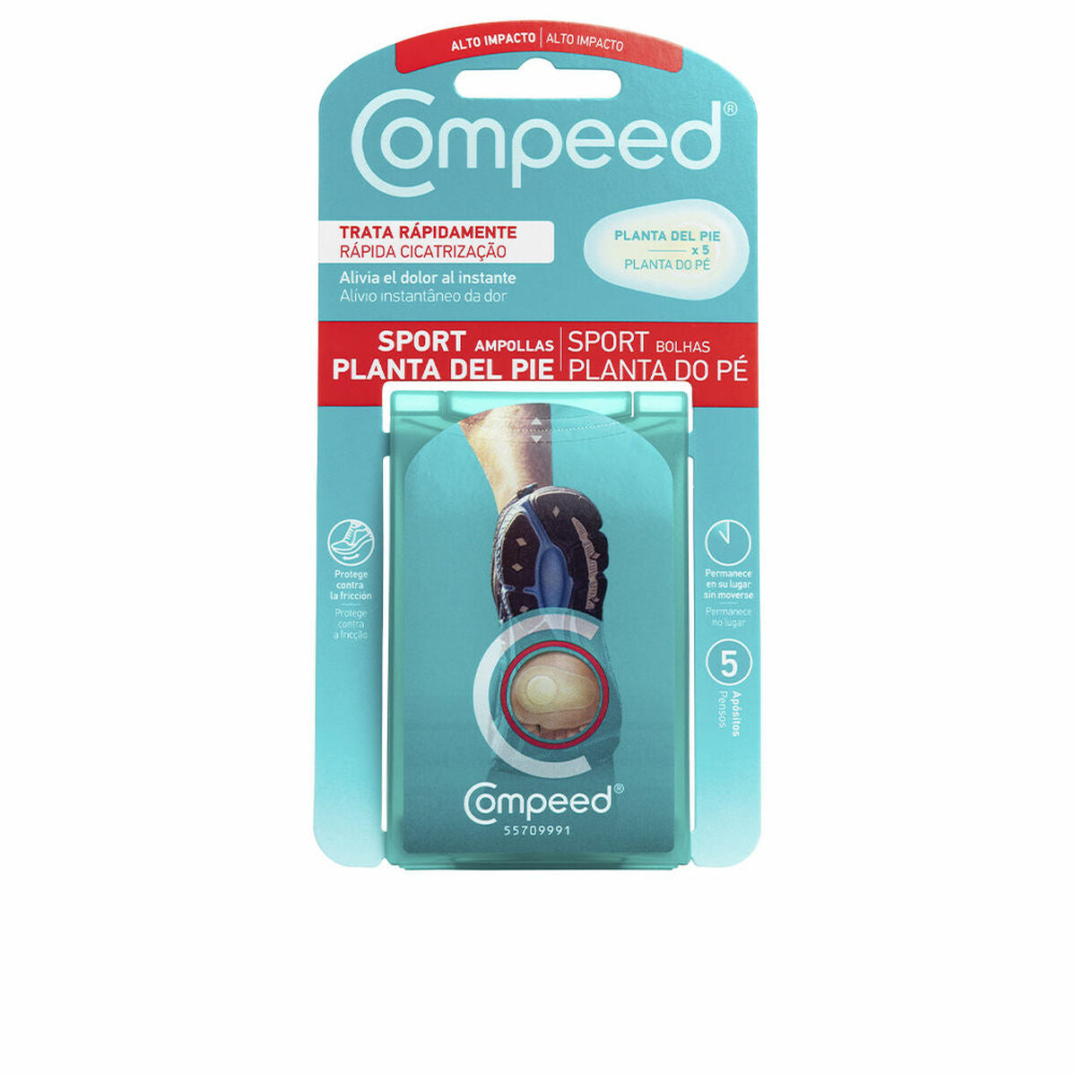 Pflaster für Blasen Compeed 5 Einheiten Fußsohle