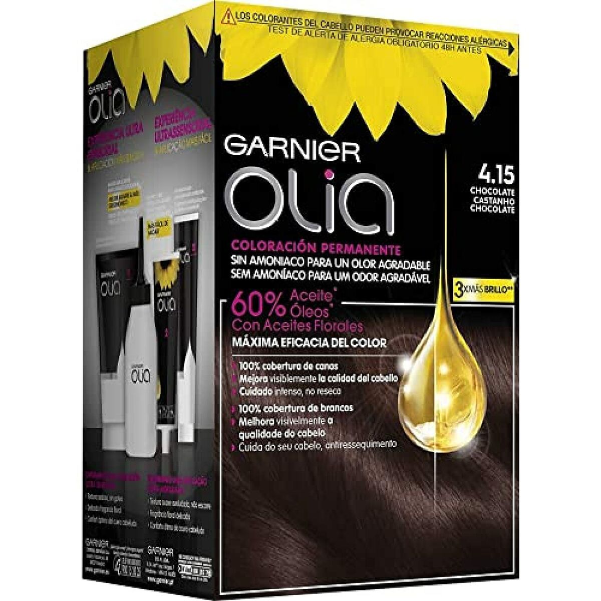 Farbstoff ohne Ammoniak Olia Garnier 3600541234574 Schokolade