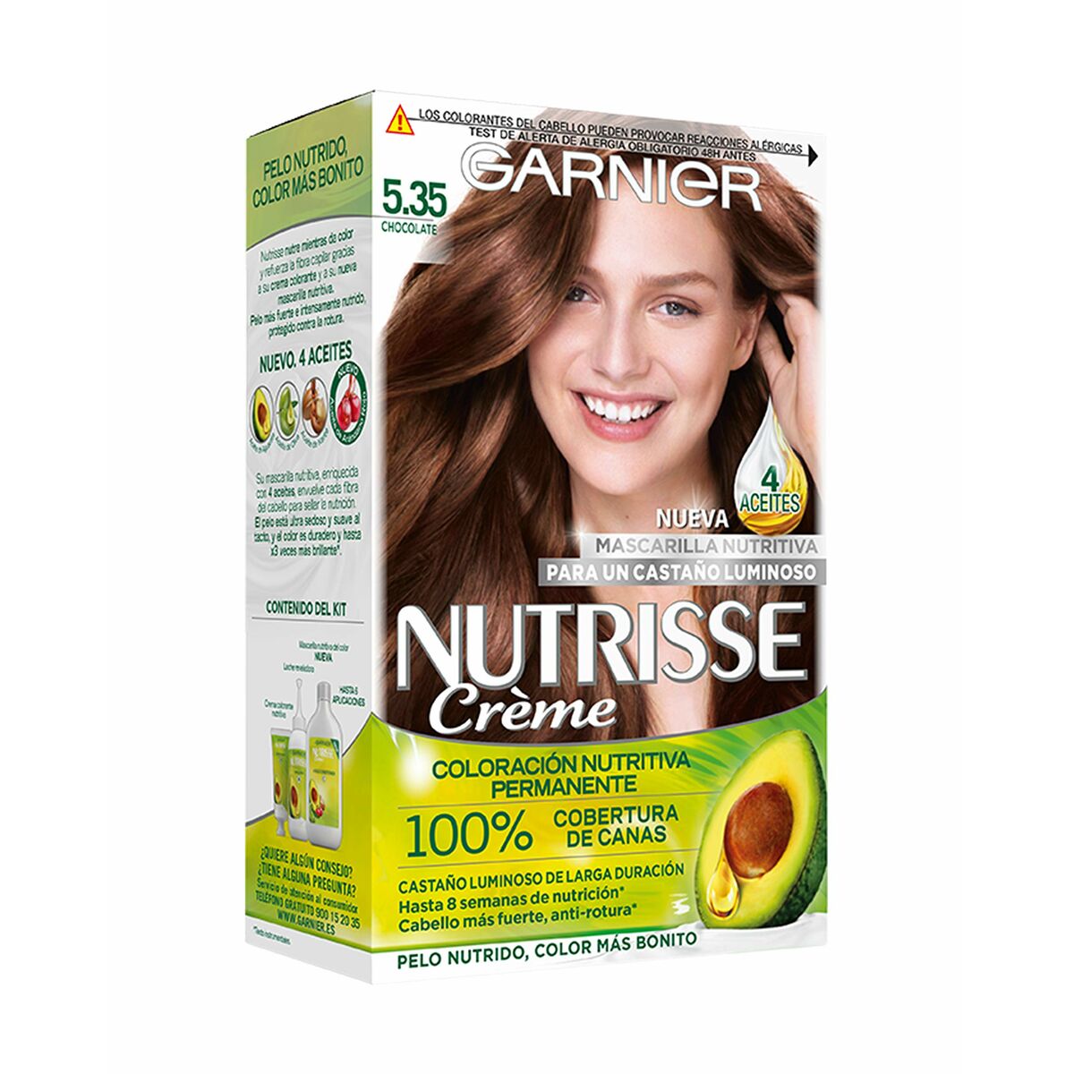 Permanente Creme-Farbe Garnier Nutrisse Creme 5.35/58 - Sequoia