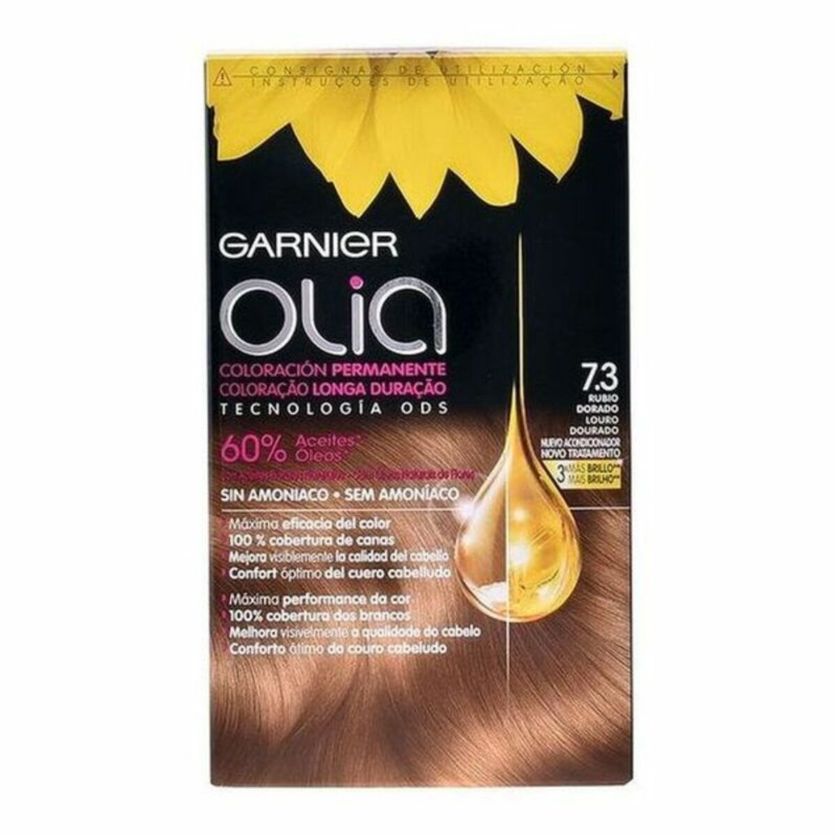 Amoniakfreie Färbung Olia Garnier 3600541548367 Goldenes Dunkelblond