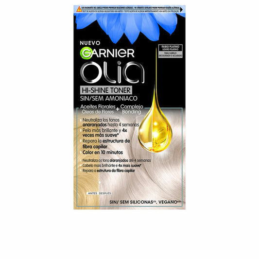 Semipermanenter Farbstoff Garnier Olia Hi-Shine Toner Nr. 10.01 Platinblond Ammoniakfrei 3 Stück