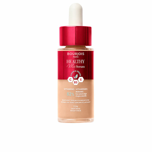 Flüssige Make-up-Basis Bourjois Healthy Mix Serum Nr. 55N Dunkelbeige 30 ml