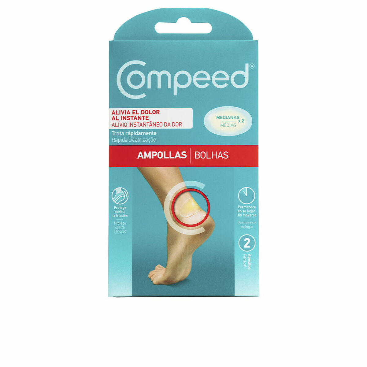 Pflaster für Blasen Compeed Ampollas 2 Einheiten Medium