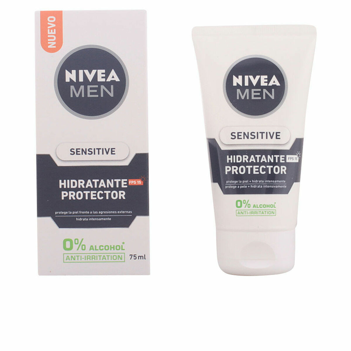 Feuchtigkeitsspendende Gesichtscreme Nivea Men Sensitive SPF15 75 ml Spf 15 (75 ml)