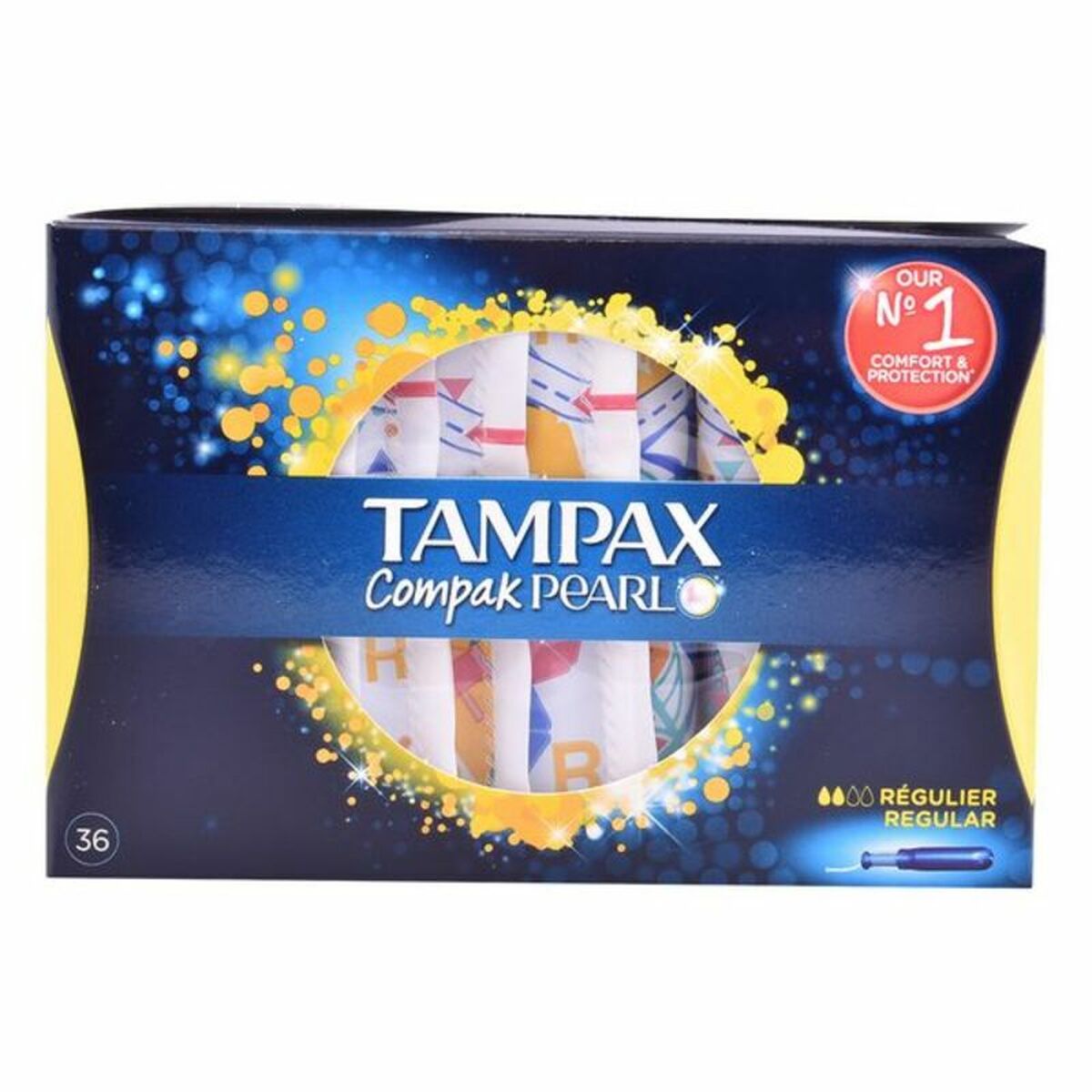 Packung mit Tampons Pearl Regular Tampax Tampax Pearl Compak (36 uds) 36 Einheiten