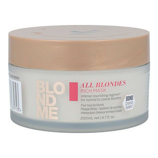 Hair Mask Schwarzkopf Blondme Rich Keratine Schwarzkopf