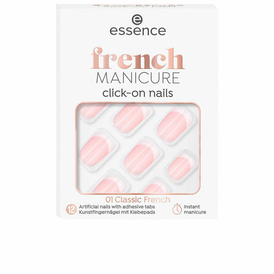 Künstliche Nägel Essence French Selbstklebend Wiederverwendbar Nº 01 Classic French (12 Stück)