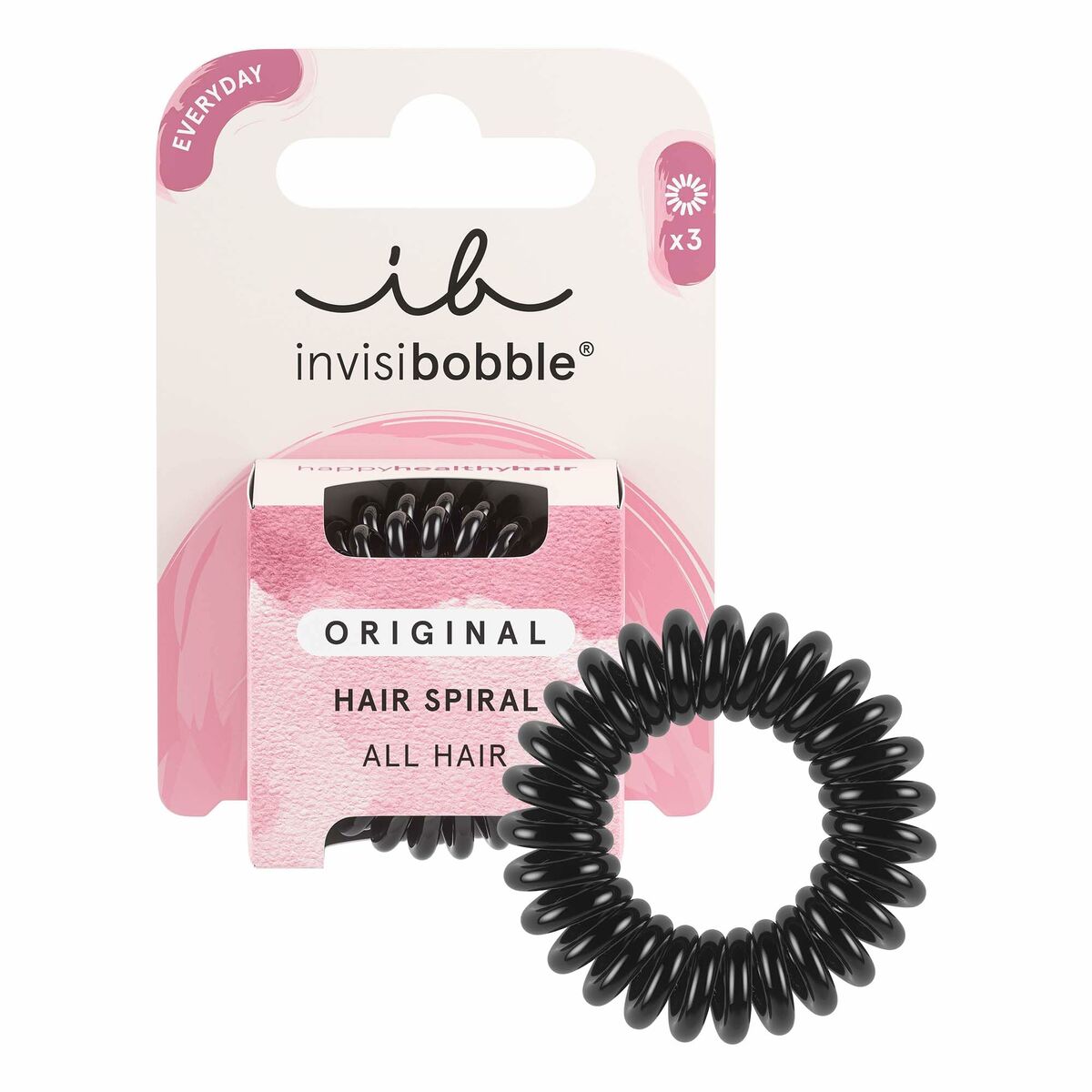 Haarbänder aus Gummi Invisibobble Original Schwarz (3 Stück)