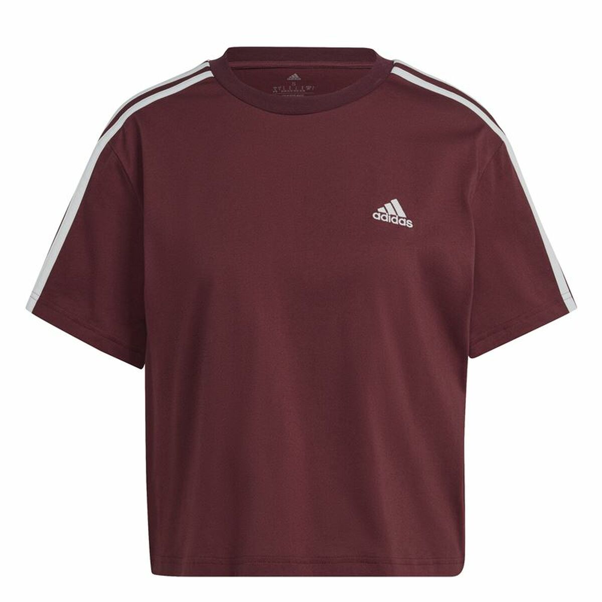 Women’s Short Sleeve T-Shirt Adidas 3S Cr Brown Adidas