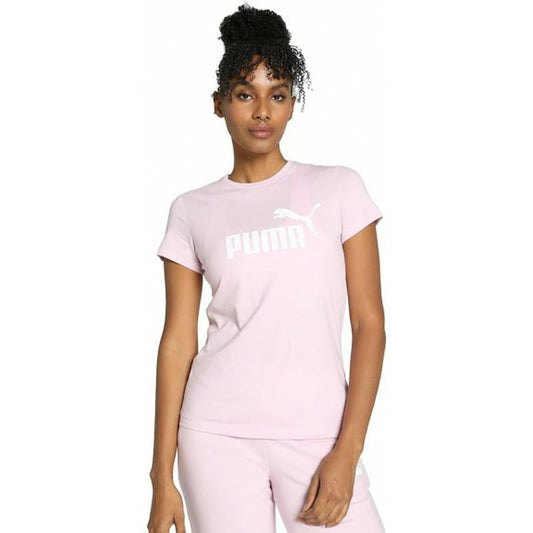 Kurzarm-T-Shirt für Damen Puma ESS LOGO TEE 586775 60 Rosa