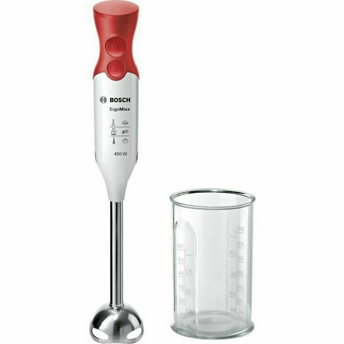 Hand-held Blender BOSCH MSM64110 600 ml White Red 450 W