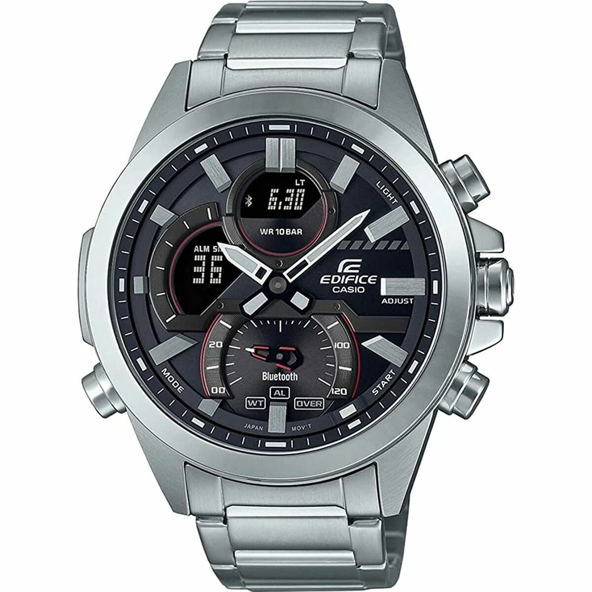 Men's Watch Casio ECB-30D-1AEF Ø 46 mm Black Silver Casio