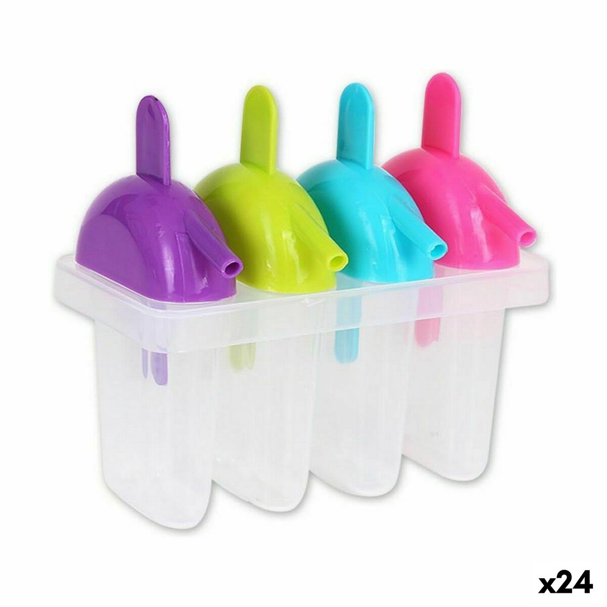 Ice-cream Mould Privilege 4 compartments Multicolour (24 Units)