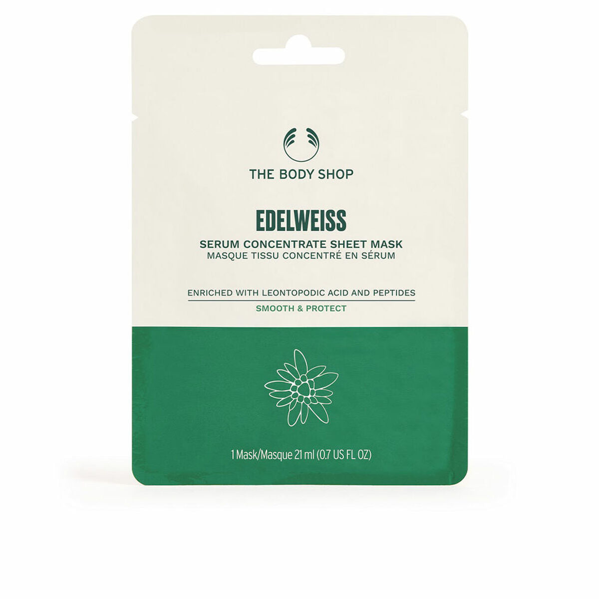 Feuchtigkeitsspendende und straffende Maske The Body Shop Edelweiss (1 Einheit)