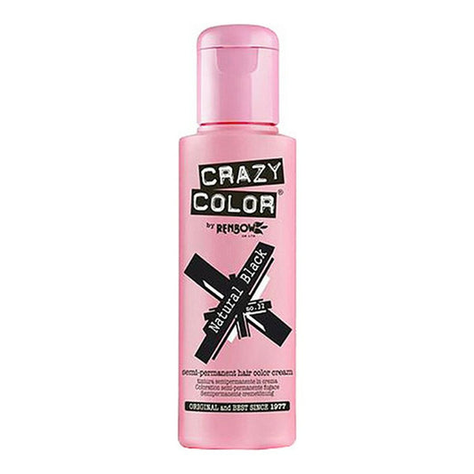 Semi-Permanent Tint Black Crazy Color Nº 32 (100 ml) Crazy Color