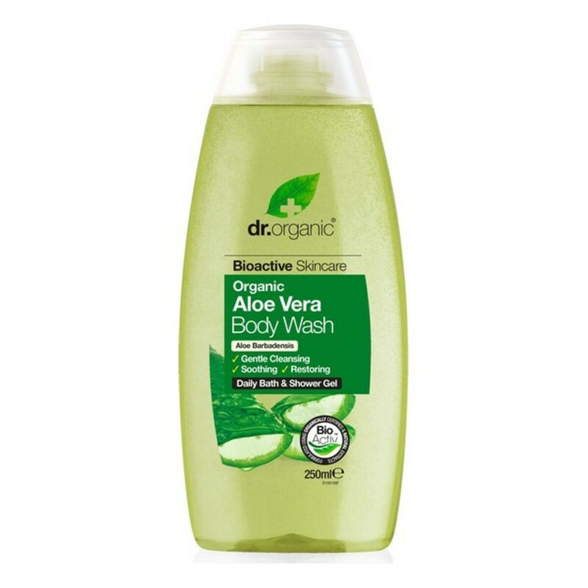 Feuchtigkeitsspendendes Badegel mit Aloe Vera Bioactive Organic Dr.Organic DR00109 250 ml