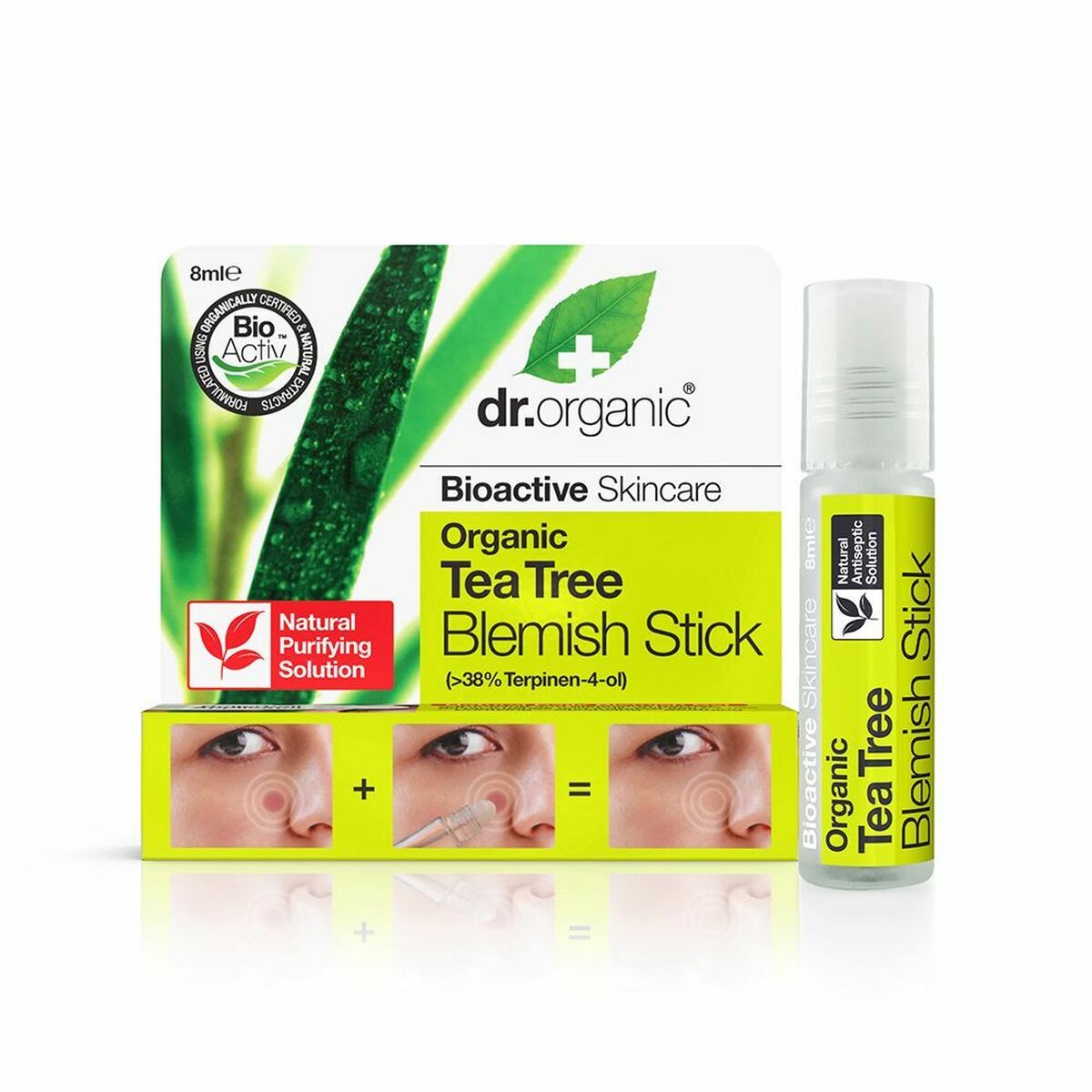 Akne-Hautbehandlung Dr.Organic DR00140 Roll-On Teebaum 8 ml