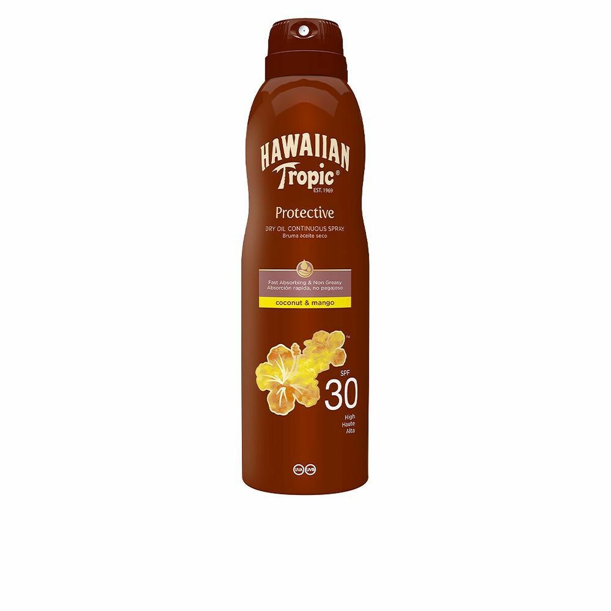 Sonnenschutzspray Hawaiian Tropic Kokosnuss-Mangoöl Spf 30 Kokosnuss 180 ml