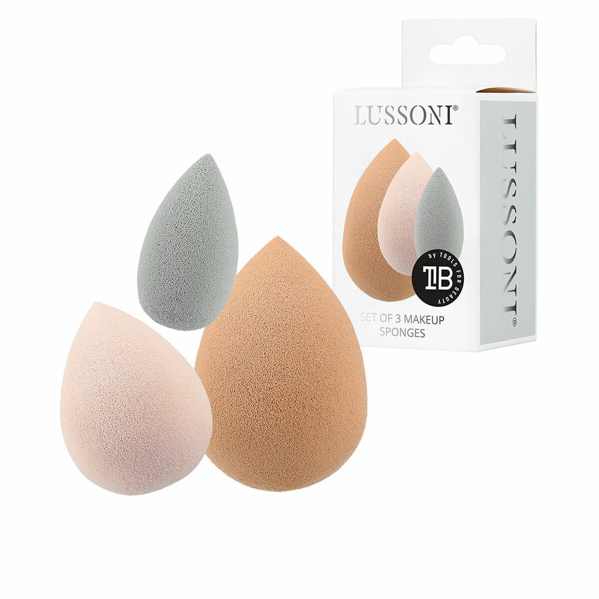 Make-up-Schwamm Lussoni Esponjas Lote Mehrfarbig 3 Stück