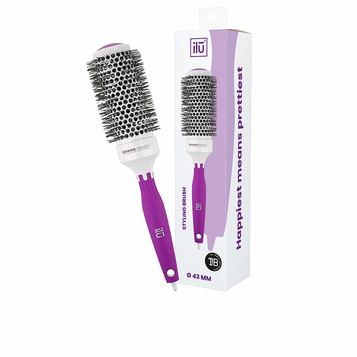 Styling Brush Ilū Ceramic Purple Ø 43 mm Ilū