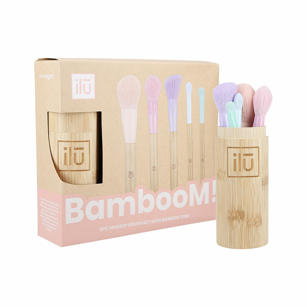 Make-up-Pinsel-Set Ilū Bamboom Lote Mehrfarbig 6 Stück