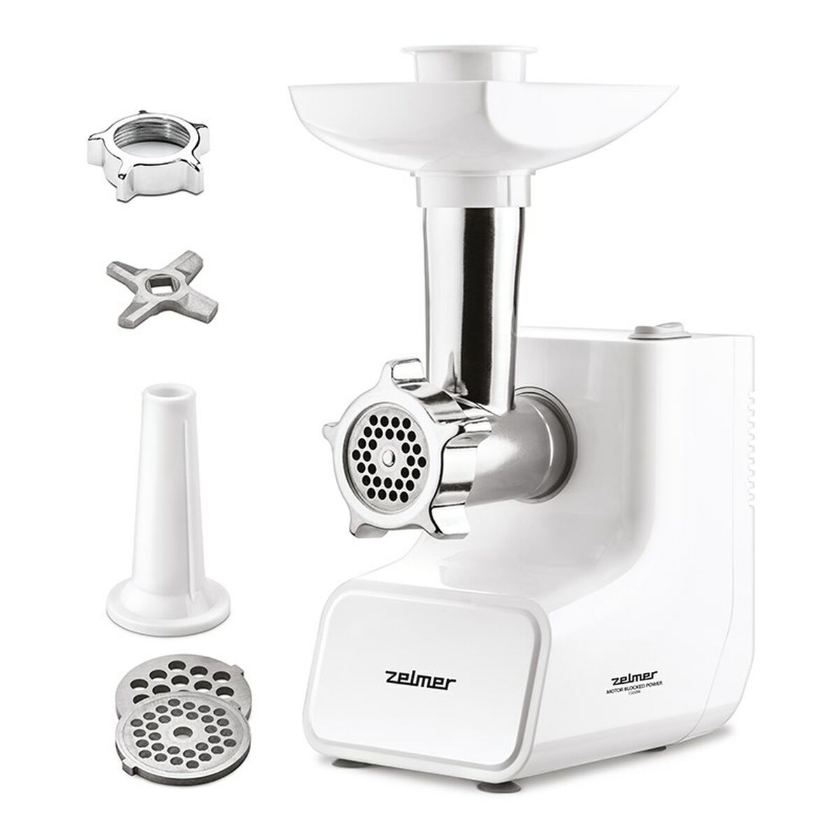 Mincer Zelmer ZMM3511B White Silver Metal 1500 W