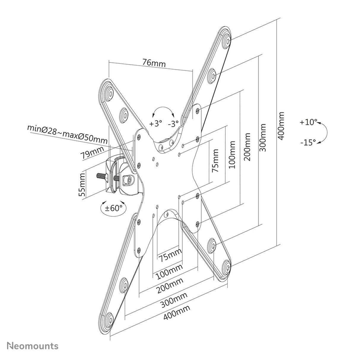 TV Mount Neomounts FL40-430BL14 32" 55" 25 kg Neomounts