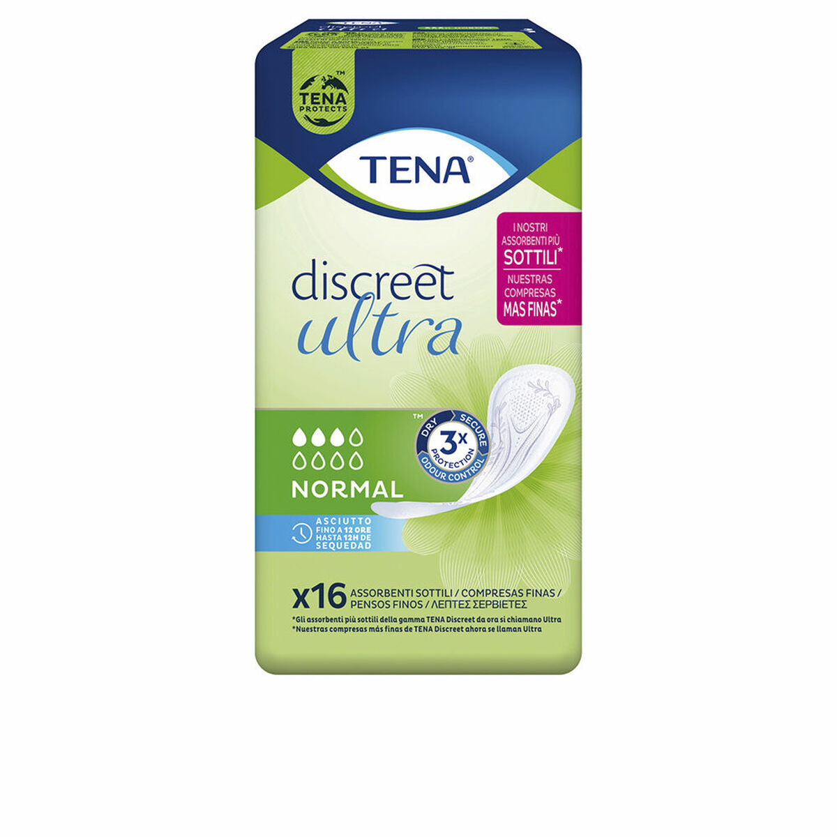 Inkontinenz-Damenbinden Tena Discreet Ultra 16 Einheiten