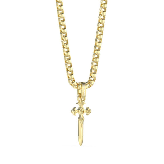 Men's Necklace Guess JUMN04024JWYGT-U Cross