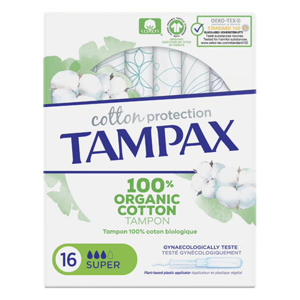 Super-Tampons ORGANIC Tampax Tampax Organic Super (16 uds) 16 Einheiten