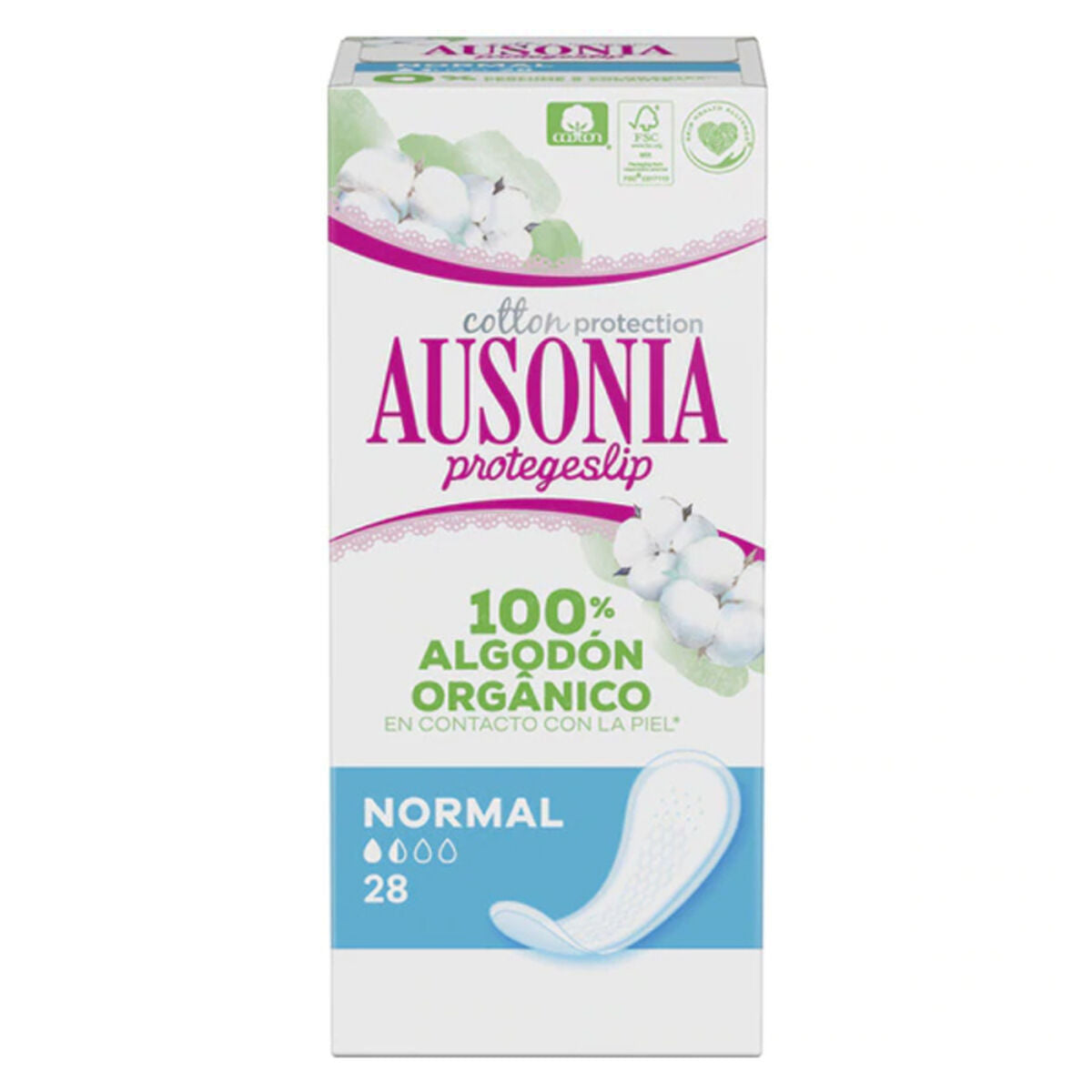 Normale Slipeinlage BIO Ausonia Ausonia Organic (28 uds)