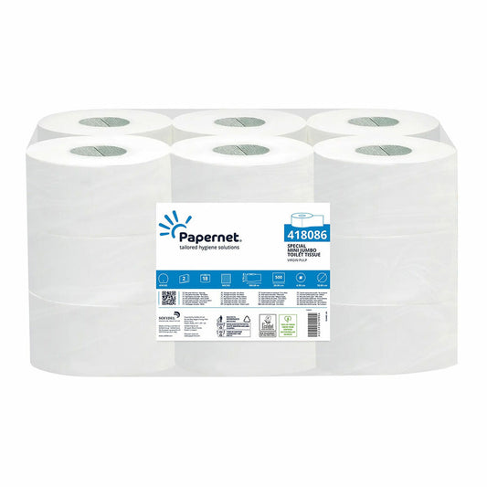 Toilet Roll Papernet Mini Jumbo 418086 (18 Units) Double layer - Intimate hygiene - Papernet - Default Title