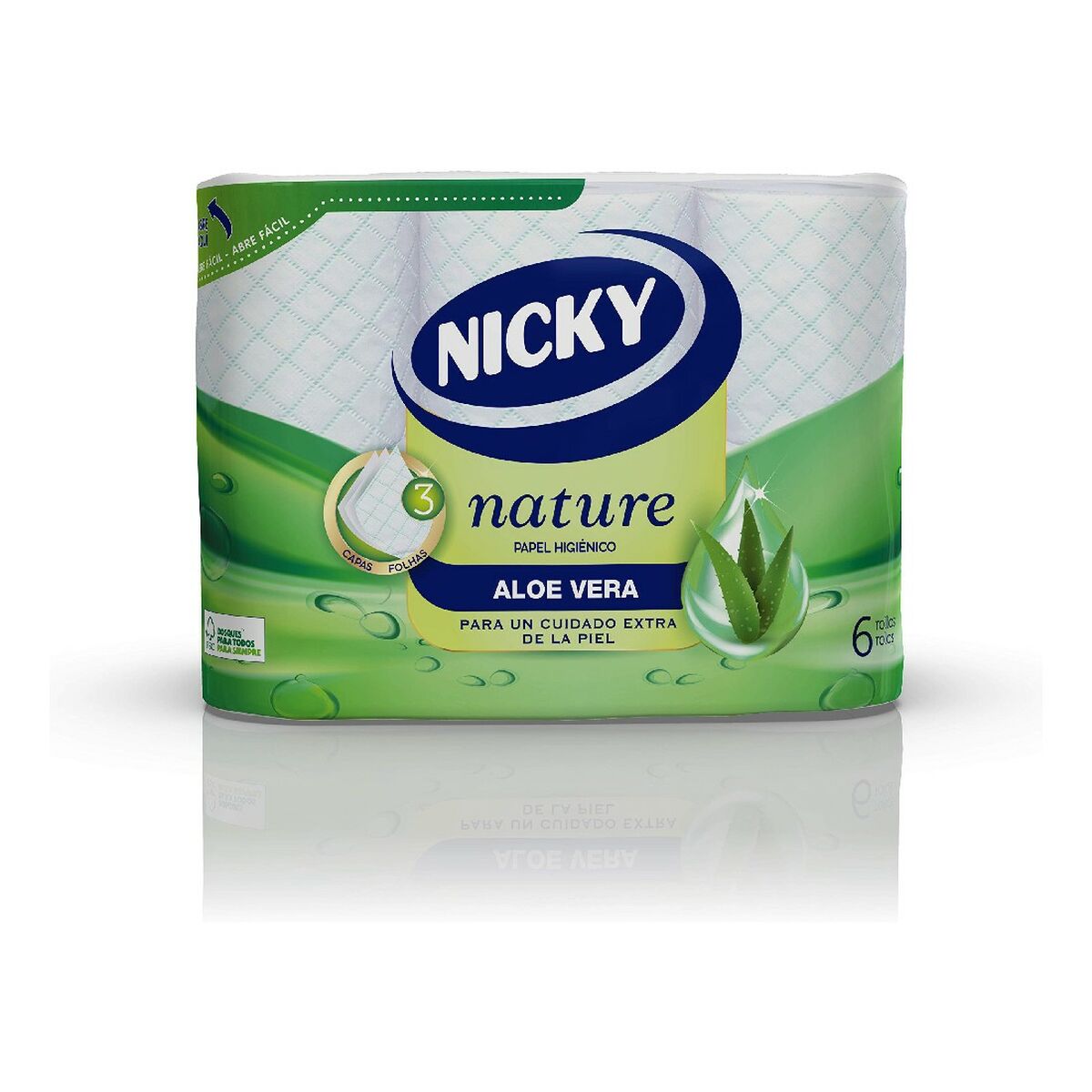 Toilettenpapier Nature Aloe Vera Nicky Nature Aloe Vera (6 uds)