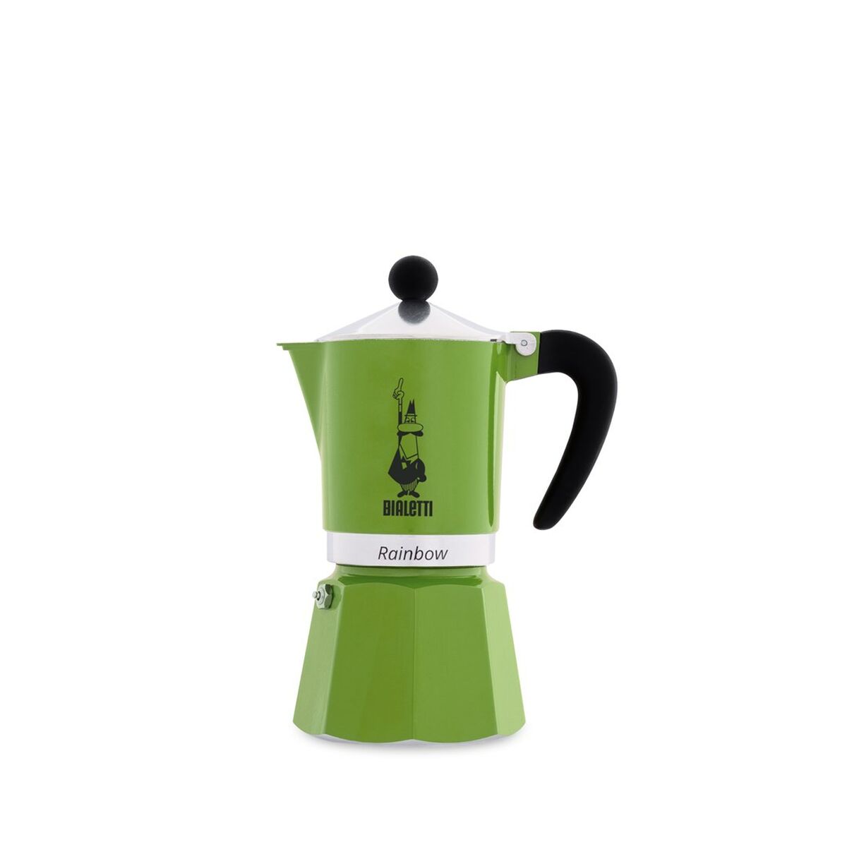 Italian Coffee Pot Bialetti Black Aluminium 3 Cups