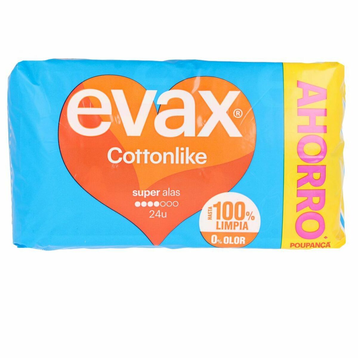 Super-Damenbinden mit Flügeln Evax Cottonlike (24 uds)